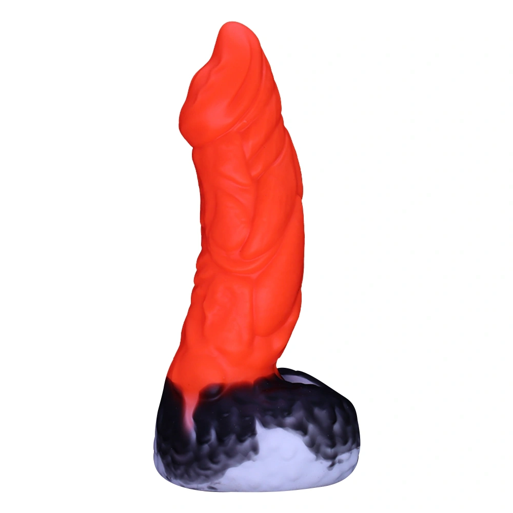 Dildo Fantasy No. 60, Silicon Lichid, Rosu, 20.6 cm, Passion Labs