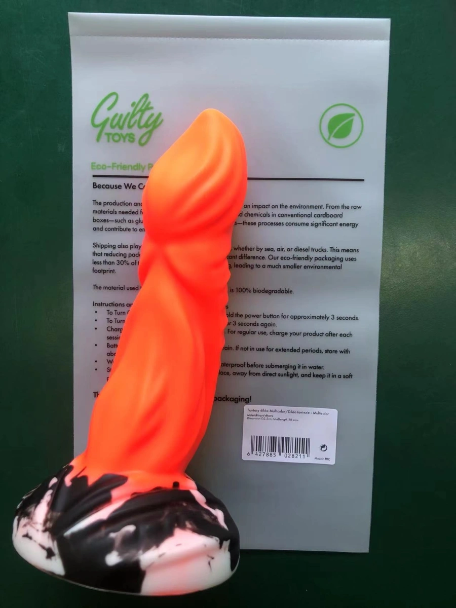 Dildo Fantasy Monstar cu Ventuza, Silicon Lichid, Rosu, 20.4 cm, Guilty Toys, #5, Erotic24.ro