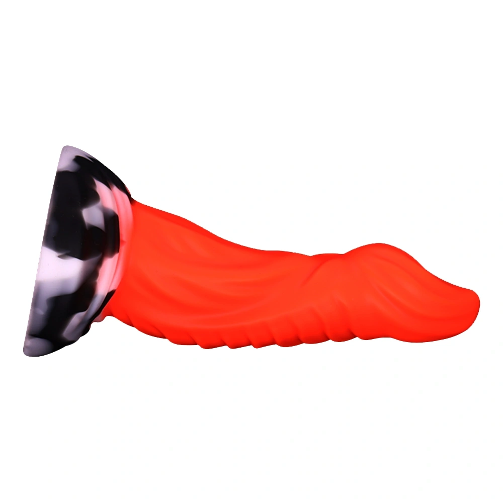 Dildo Fantasy Monstar cu Ventuza, Silicon Lichid, Rosu, 20.4 cm, Guilty Toys, #3, Erotic24.ro