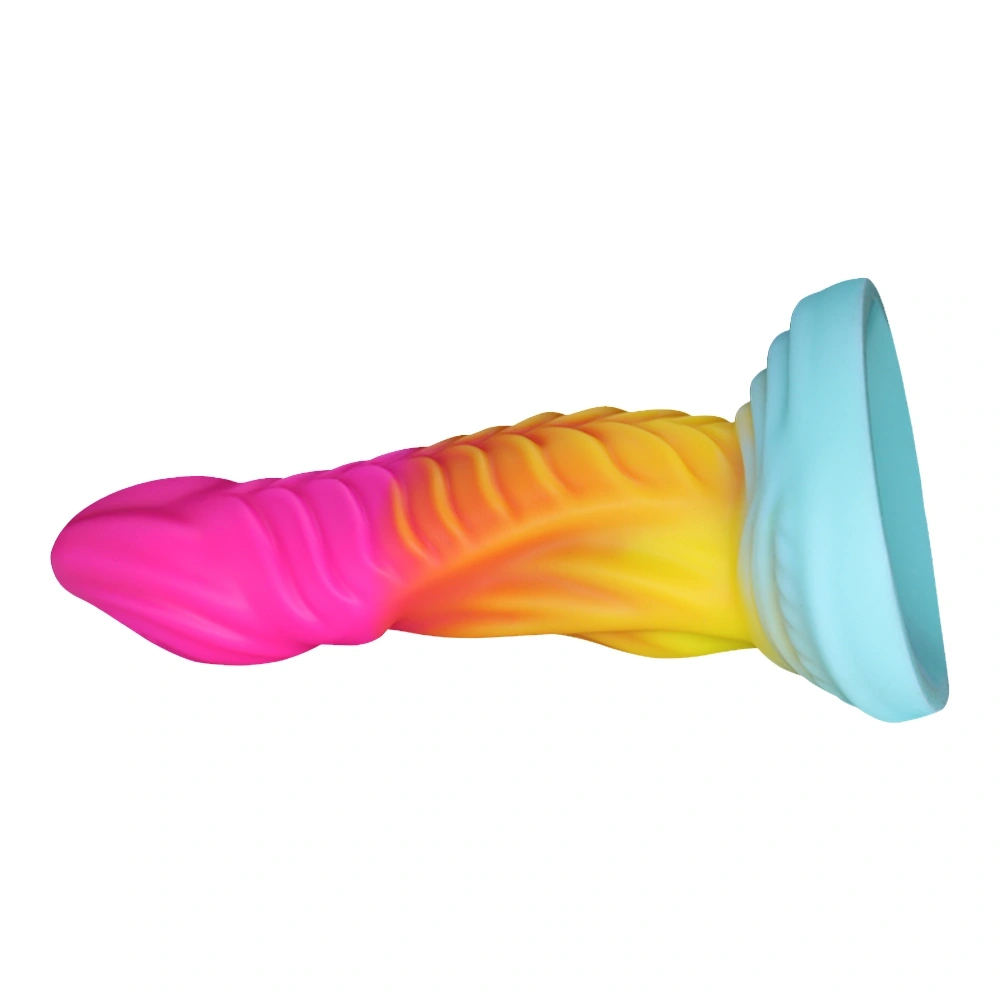 Dildo Fantasy Monstar cu Ventuza, Silicon Lichid, Multicolor, 20.4 cm, Guilty Toys, #6, Erotic24.ro