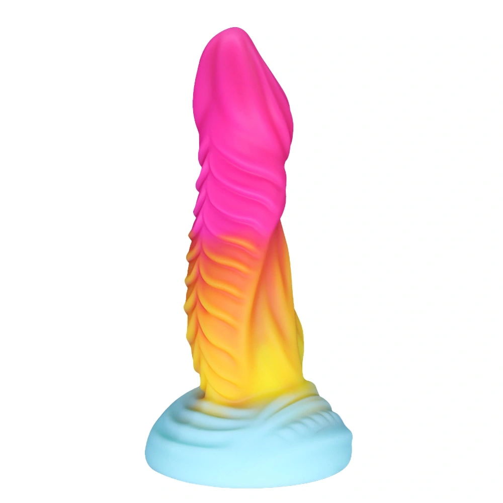 Dildo Fantasy Monstar cu Ventuza, Silicon Lichid, Multicolor, 20.4 cm, Guilty Toys, #3, Erotic24.ro