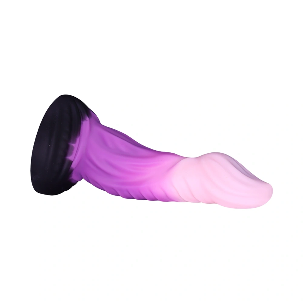 Dildo Fantasy Dragon cu Ventuza, Silicon Lichid, Multicolor, 20.4 cm, Guilty Toys, #7, Erotic24.ro