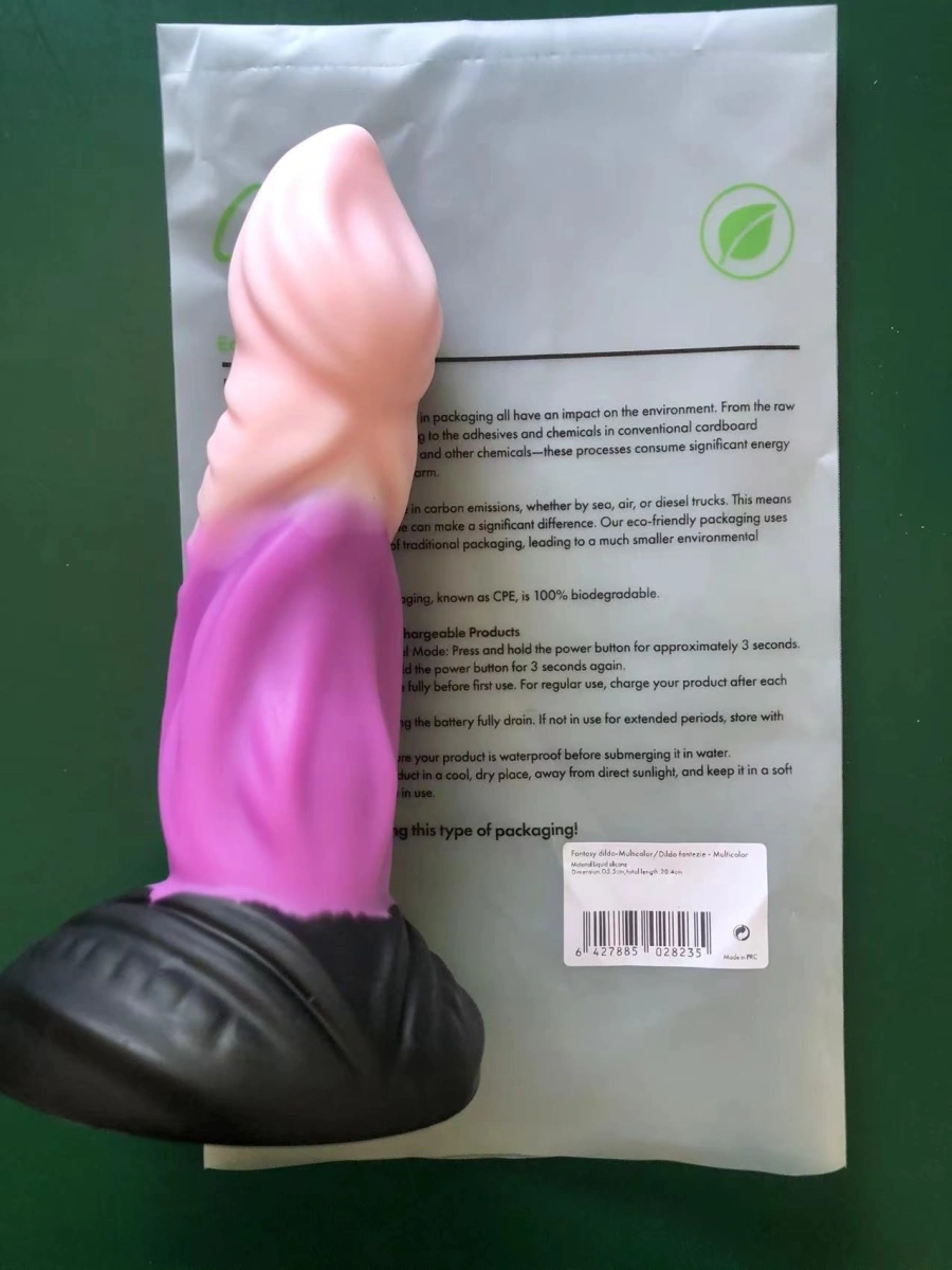 Dildo Fantasy Dragon cu Ventuza, Silicon Lichid, Multicolor, 20.4 cm, Guilty Toys, #8, Erotic24.ro