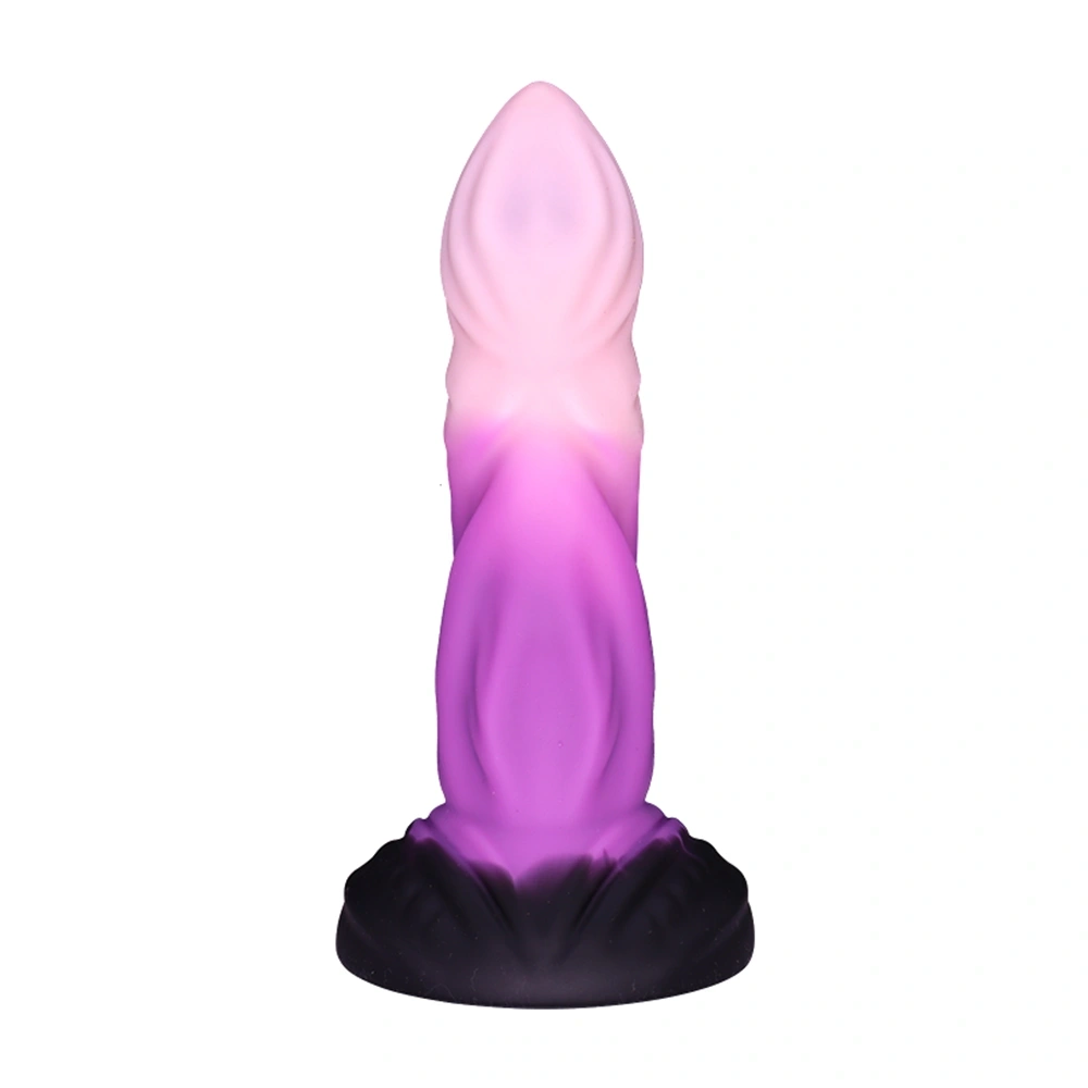 Dildo Fantasy Dragon cu Ventuza, Silicon Lichid, Multicolor, 20.4 cm, Guilty Toys, #2, Erotic24.ro