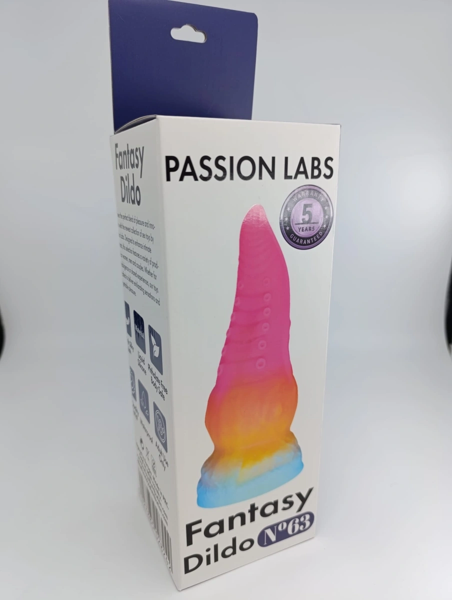Dildo Fantasy No. 63 cu Ventuza, Silicon Lichid, Multicolor, 20.5 cm, Passion Labs, #8, Erotic24.ro