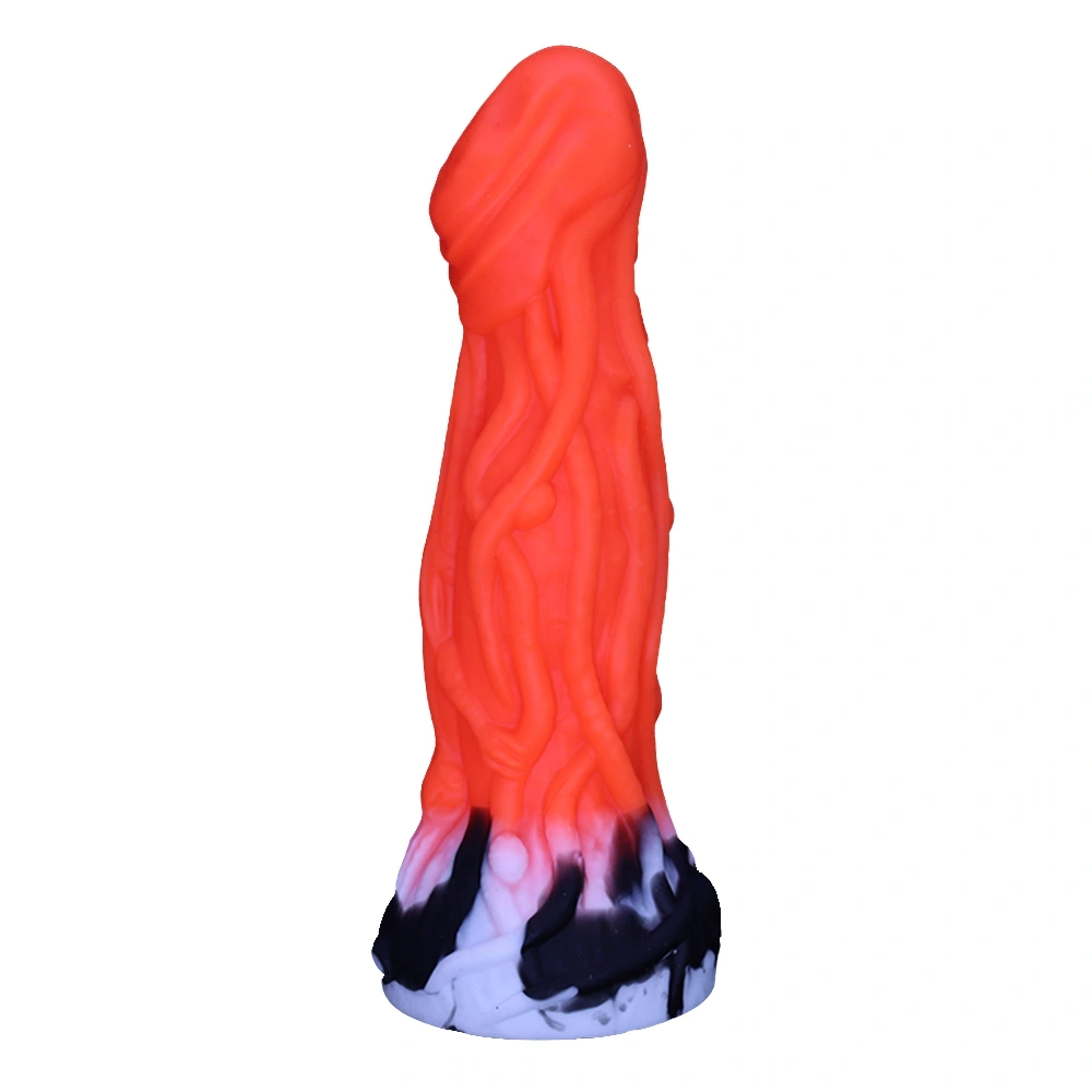Dildo Fantasy Alien cu Ventuza, Silicon Lichid, Rosu, 20.3 cm, Guilty Toys, #4, Erotic24.ro