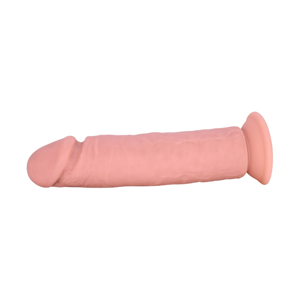 Dildo Realist Jasper cu Ventuza la Baza, Silicon Lichid, Natural, 21 cm, Guilty Toys, #5, Erotic24.ro