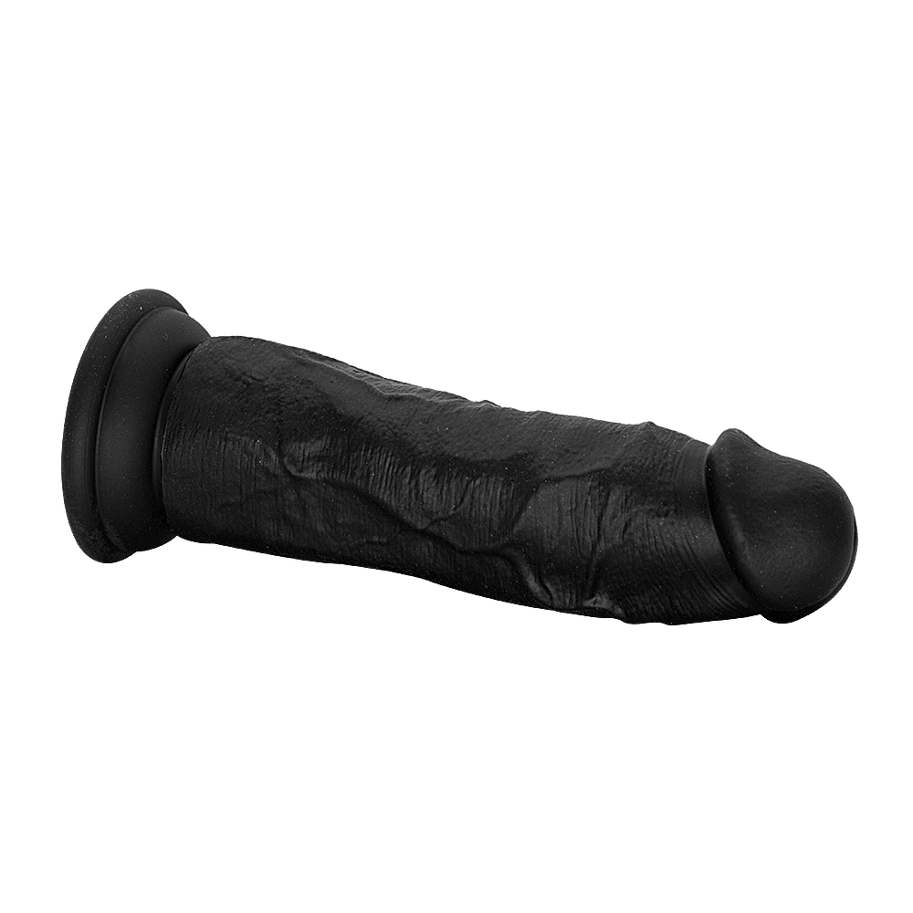 Dildo Realist Louis cu Ventuza, Silicon Lichid, Negru, 17.1 cm, Guilty Toys, #8, Erotic24.ro