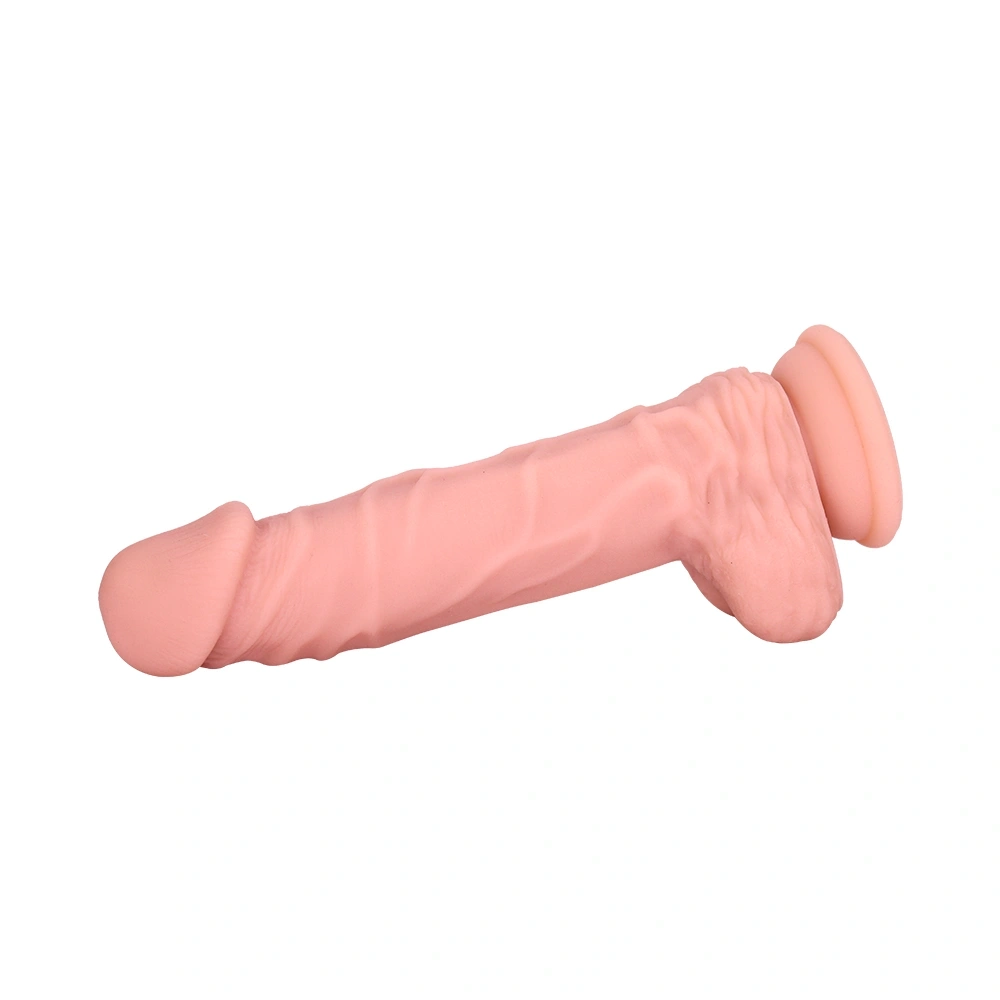 Dildo Realist Jacob cu Ventuza, Silicon Lichid, Natural, 20.4 cm, Guilty Toys, #8, Erotic24.ro