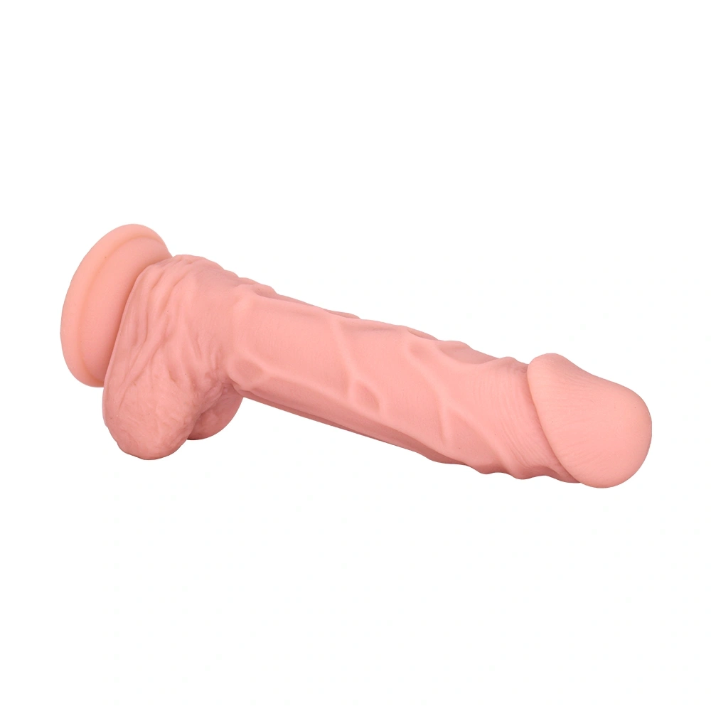 Dildo Realist Jacob cu Ventuza, Silicon Lichid, Natural, 20.4 cm, Guilty Toys, #7, Erotic24.ro