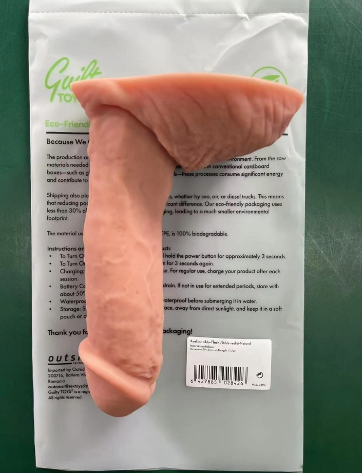 Dildo Realist Dario cu Ventuza, Silicon Lichid, Natural, 17.2 cm, Guilty Toys, Nr. 8, Erotic24.ro