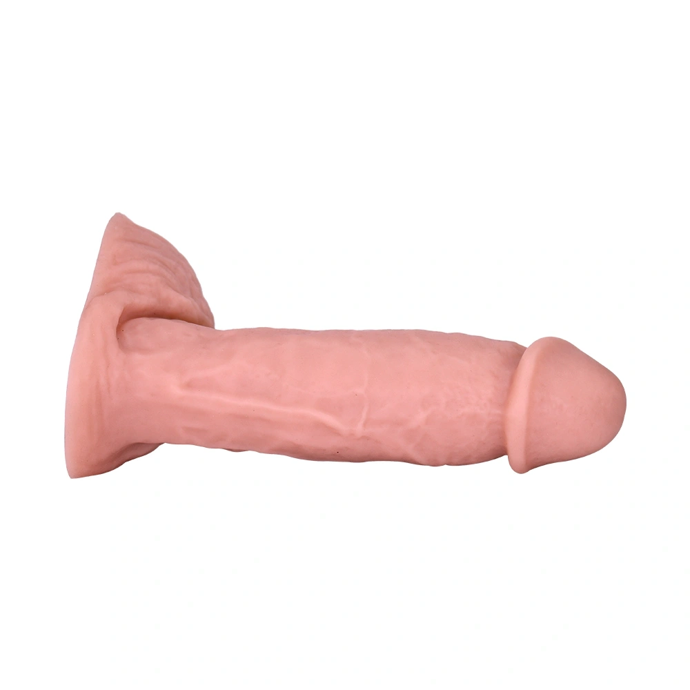 Dildo Realist Dario cu Ventuza, Silicon Lichid, Natural, 17.2 cm, Guilty Toys, Nr. 6, Erotic24.ro