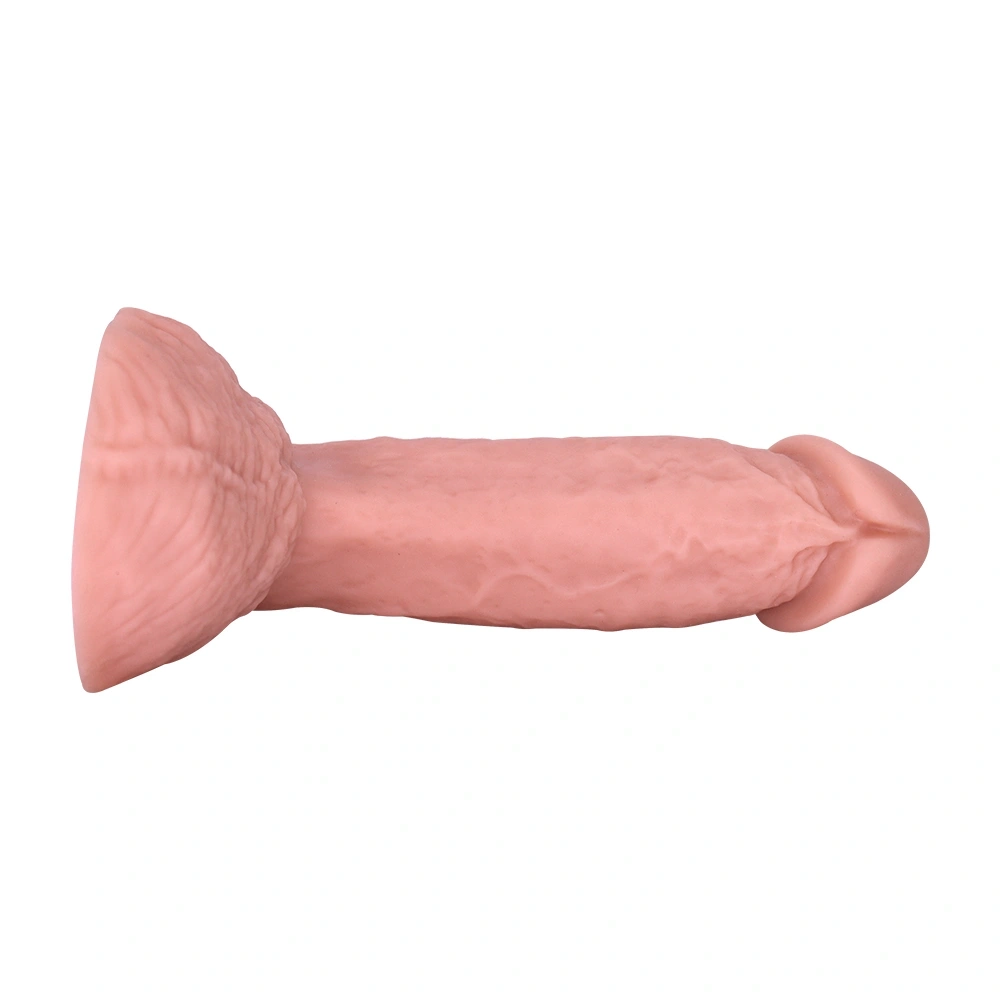 Dildo Realist Dario cu Ventuza, Silicon Lichid, Natural, 17.2 cm, Guilty Toys, Nr. 5, Erotic24.ro