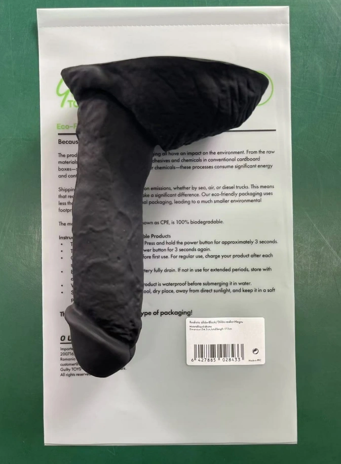 Dildo Realist Dario cu Ventuza, Silicon Lichid, Negru, 17.2 cm, Guilty Toys, #8, Erotic24.ro