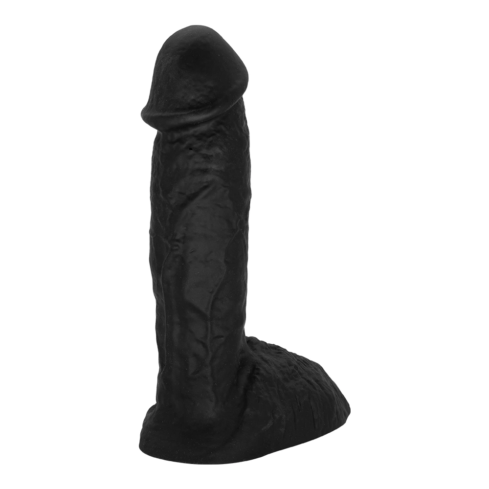 Dildo Realist Dario cu Ventuza, Silicon Lichid, Negru, 17.2 cm, Guilty Toys, #4, Erotic24.ro