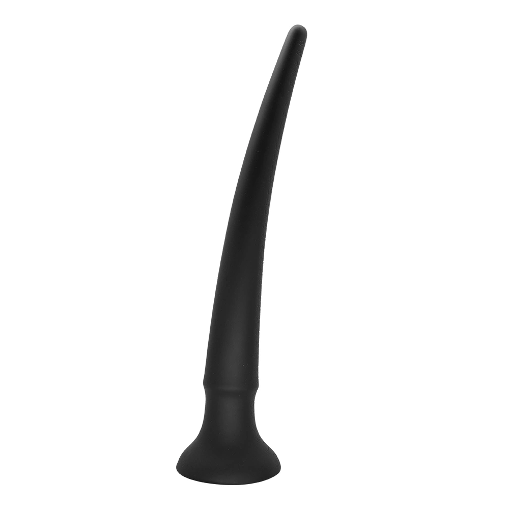 Dildo Anal Long Spear cu Ventuza, Silicon Lichid, Negru, 39 cm, Nr. 4, Erotic24.ro
