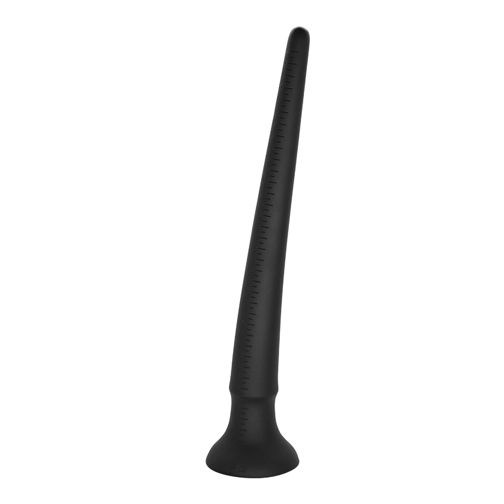 Dildo Anal Spear cu Ventuza, Silicon Lichid, Negru, 29 cm, Nr. 3, Erotic24.ro