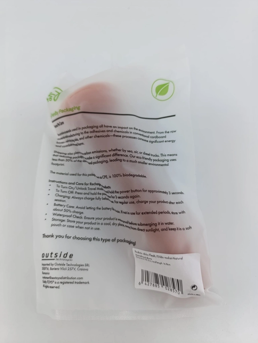 Dildo Realist Leon cu Ventuza, Silicon Lichid, Natural, 16.8 cm, Guilty Toys, #8, Erotic24.ro