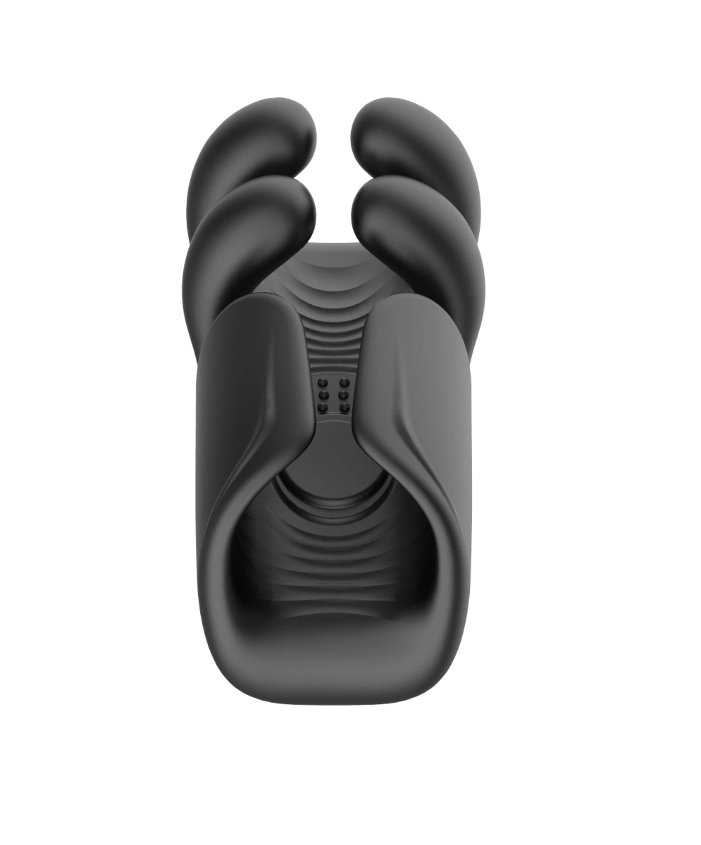 Masturbator Barbati Power, Functie de Vibratii, Pulsare, Strangere, Silicon, USB, Negru, 14 cm, #4, Erotic24.ro