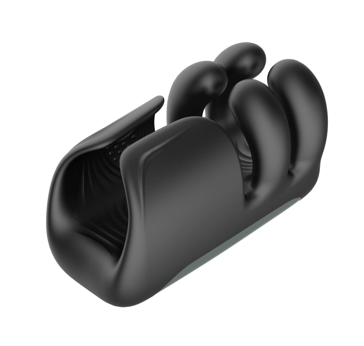 Masturbator Barbati Power, Functie de Vibratii, Pulsare, Strangere, Silicon, USB, Negru, 14 cm, #5, Erotic24.ro