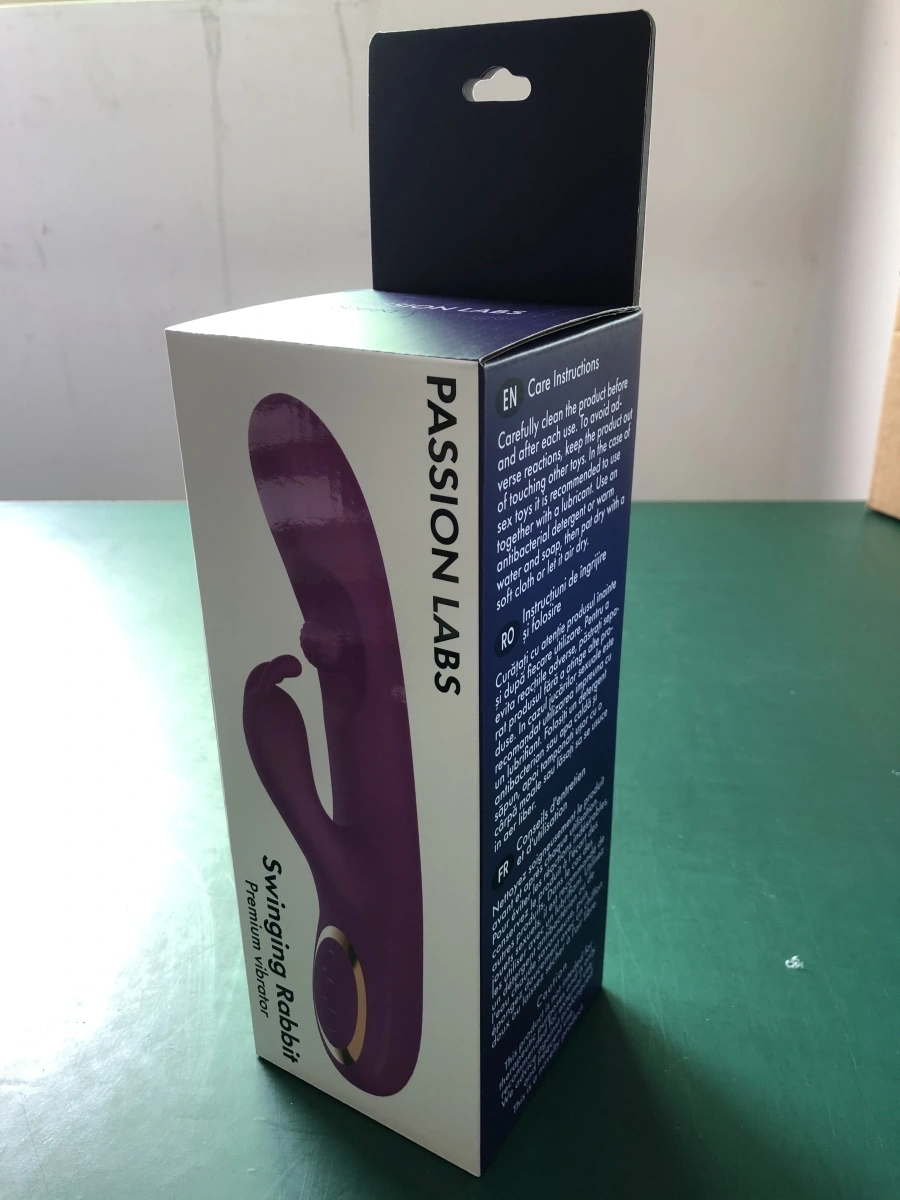 Vibrator Swinging Rabbit, 7 Moduri Vibratii, 10 Moduri Stimulare Punctul G, Silicon, USB, Mov, 24 cm, Passion Labs, #9, Erotic24.ro