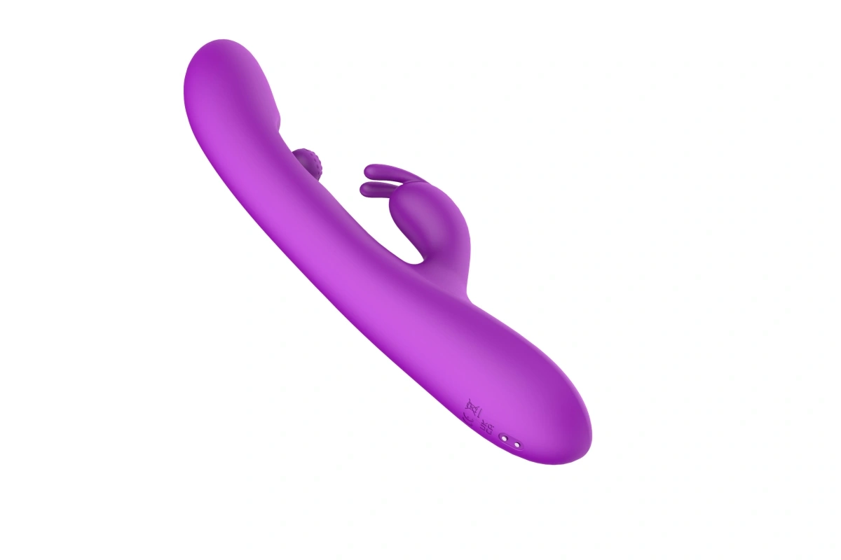Vibrator Swinging Rabbit, 7 Moduri Vibratii, 10 Moduri Stimulare Punctul G, Silicon, USB, Mov, 24 cm, Passion Labs, #6, Erotic24.ro