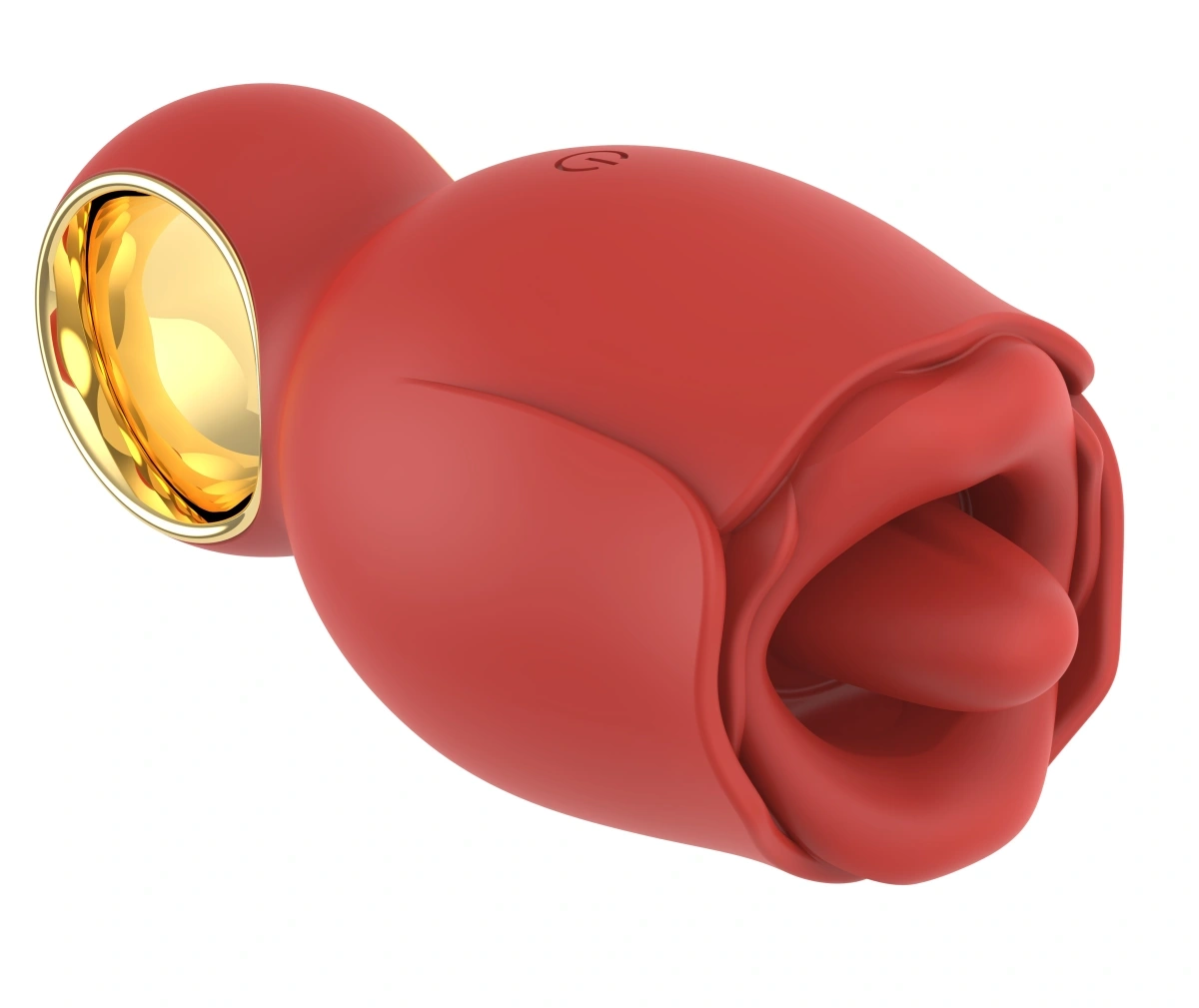 Vibrator Tempting Lips, Vibrating, Licking, Silicon, USB, Rosu, 11.2 cm, Guilty Toys, Nr. 5, Erotic24.ro