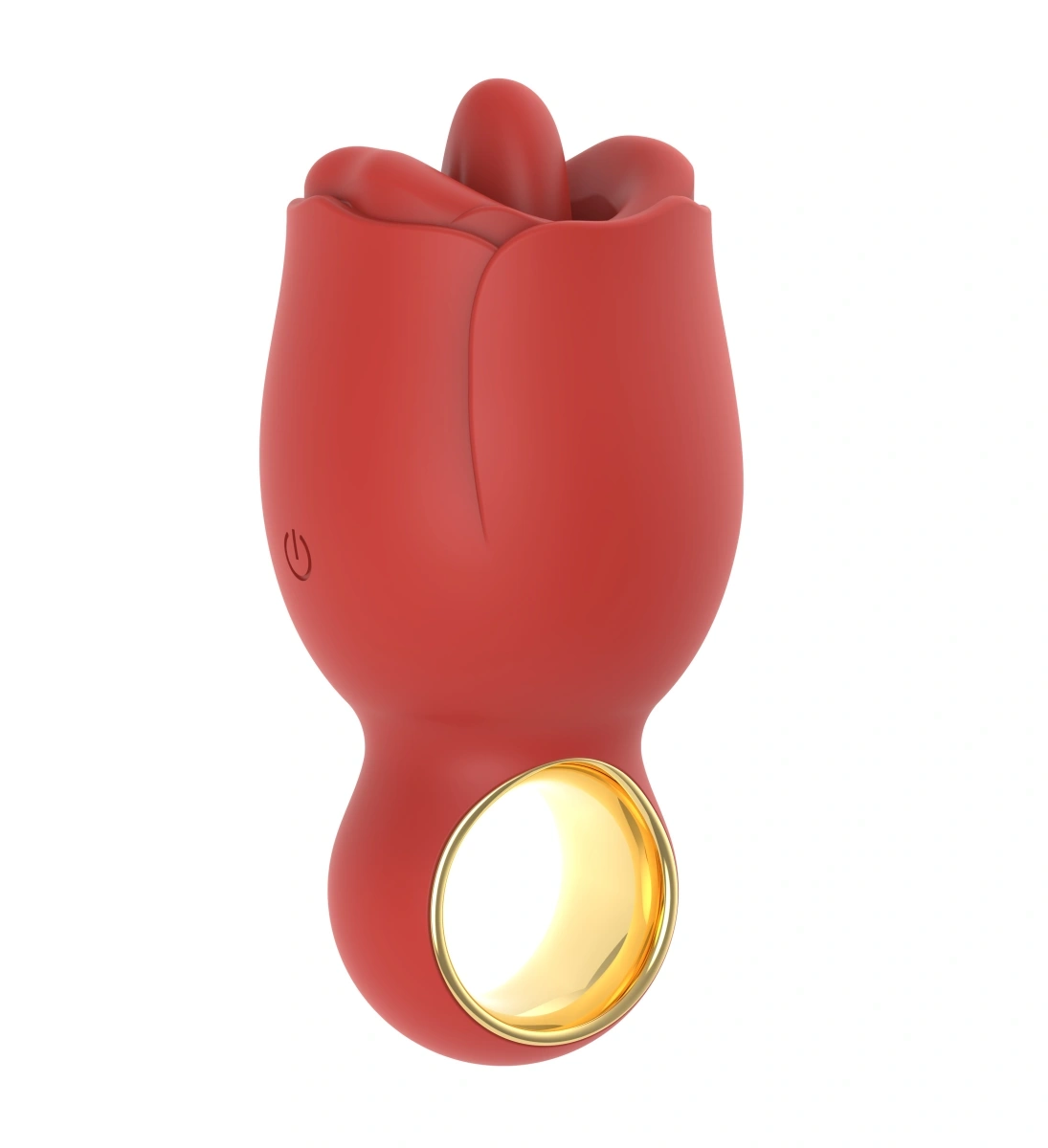 Vibrator Tempting Lips, Vibrating, Licking, Silicon, USB, Rosu, 11.2 cm, Guilty Toys, Nr. 3, Erotic24.ro