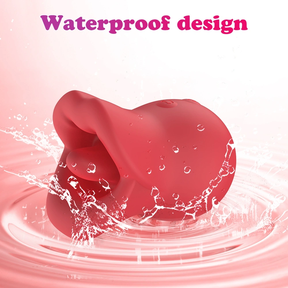 Vibrator Seductive Lips 3 in 1, Vibrating, Licking, Biting, Silicon, USB Magnetic, Rosu, 9 cm, Guilty Toys, #6, Erotic24.ro