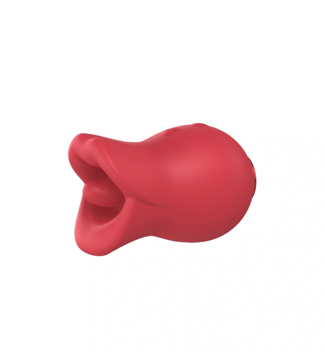 Vibrator Seductive Lips 3 in 1, Vibrating, Licking, Biting, Silicon, USB Magnetic, Rosu, 9 cm, Guilty Toys, #4, Erotic24.ro