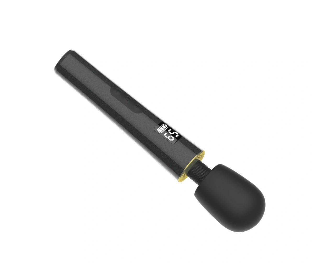 Vibrator Masaj Black Magic Wand, Display LCD, 9 Moduri Vibratii, 5 Viteze, Silicon, USB, Negru, 26 cm, Mokko Toys, #3, Erotic24.ro