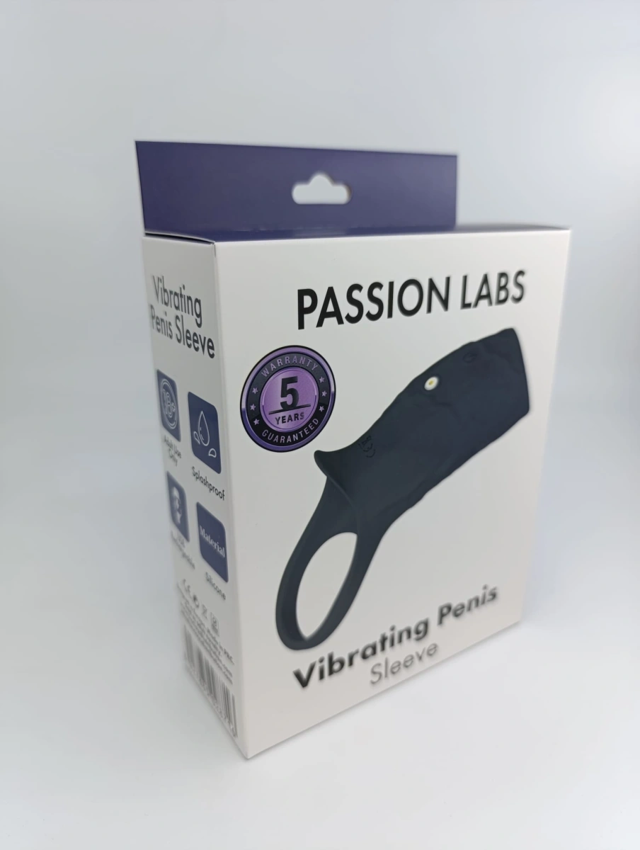 Manson de Penis cu Inel, 10 Moduri Vibratii, Silicon Lichid, USB, Negru, 12.8 cm, Passion Labs, #4, Erotic24.ro