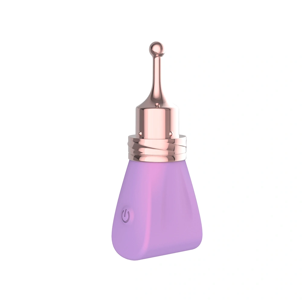 Mini Vibrator Lilac Bow cu 3 Accesorii Interschimbabile, 10 Moduri Vibratii, Silicon, ABS, USB, Lila, 8.8 cm, Guilty Toys, #2, Erotic24.ro