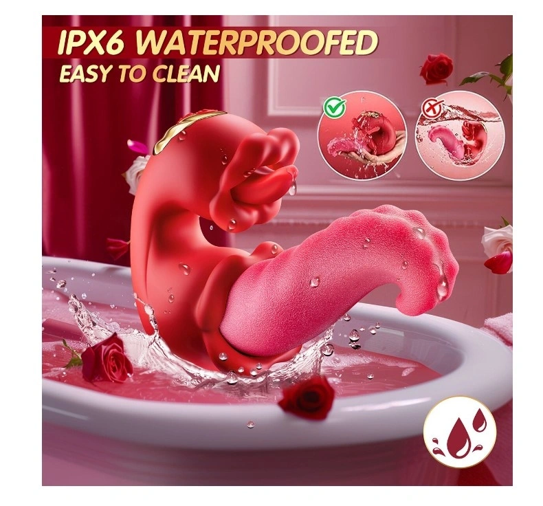 Stimulator Sexy Lips, 10 Moduri Vibratii, 10 Moduri Vibratii, 10 Moduri Rotatii, Silicon, USB Magentic, Rosu, 14.5 cm, Passion Labs, #4, Erotic24.ro