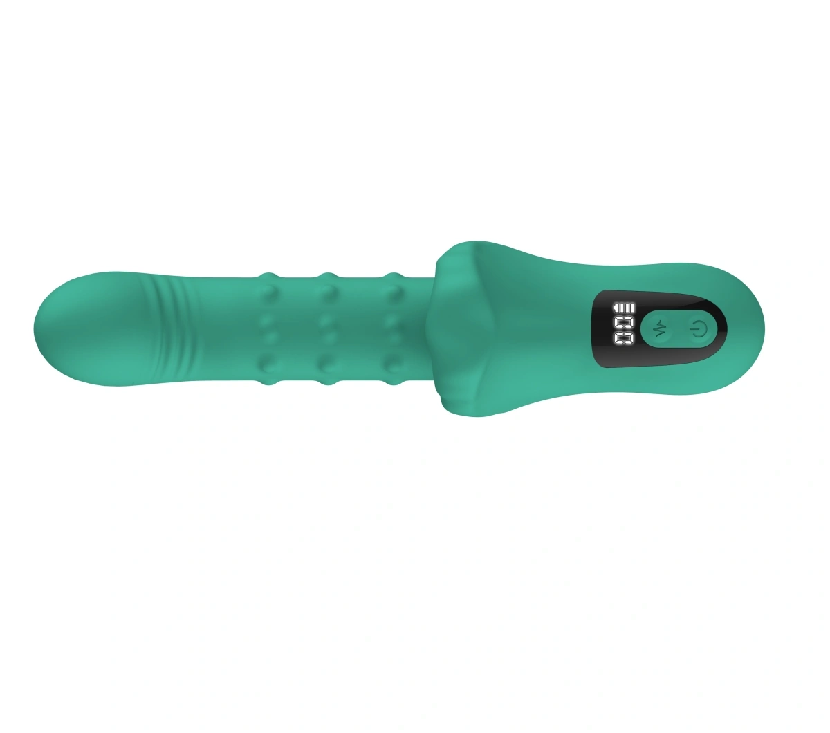 Vibrator G-Spot, Display LCD, 27 Moduri Stimulatoare, Silicon, USB Magnetic, Verde, 23.5 cm, Passion Labs, #3, Erotic24.ro