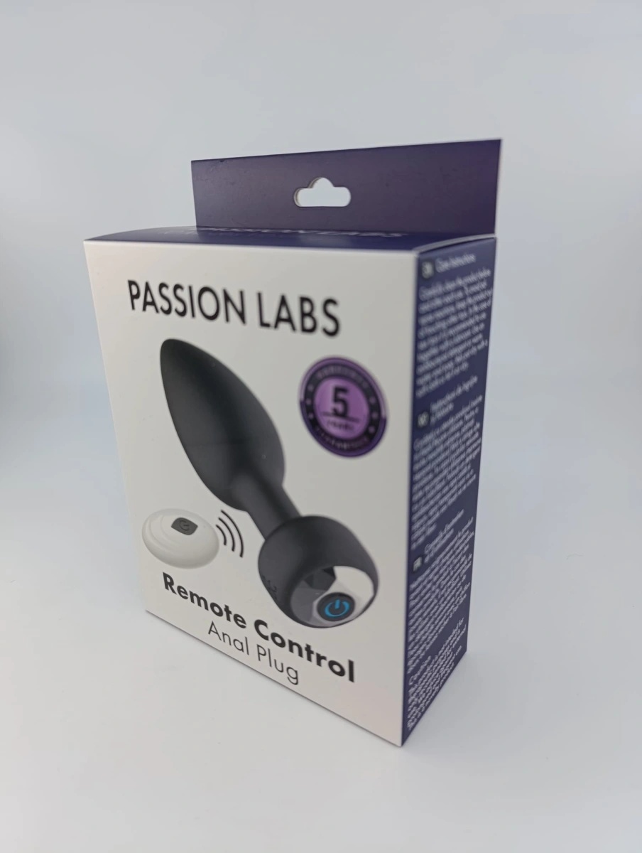 Dop Anal Vibrator cu Telecomanda Wireless, Silicon, USB, Negru, 9 cm, Passion Labs, #7, Erotic24.ro