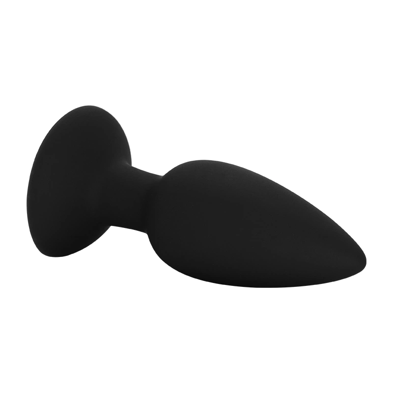 Dop Anal Medium cu Ventuza, Silicon Lichid, Negru, 9.8 cm, Guilty Toys, #4, Erotic24.ro