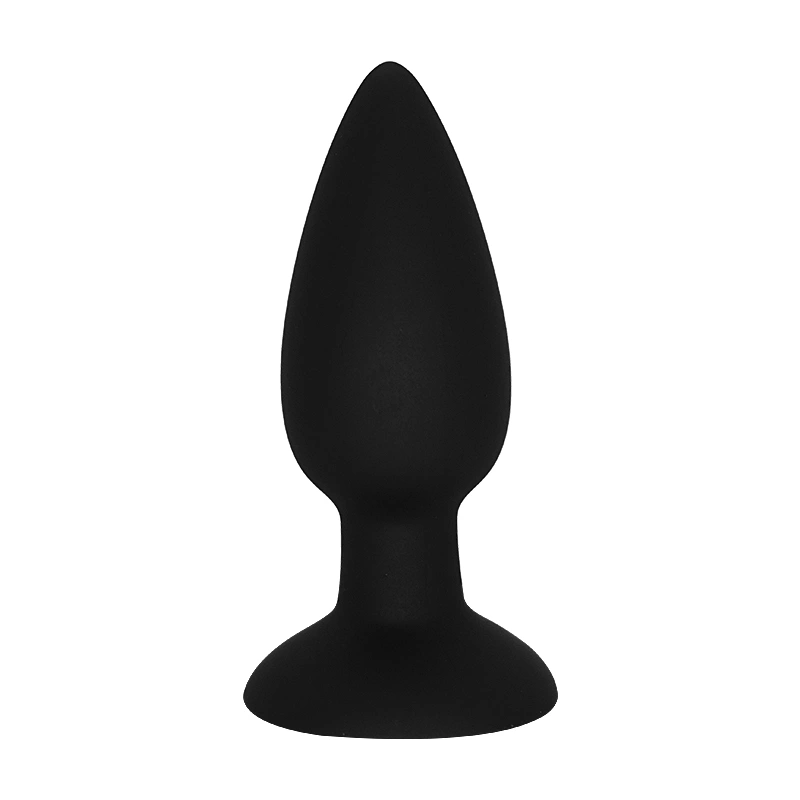 Dop Anal Large cu Ventuza, Silicon Lichid, Negru, 12.7 cm, Guilty Toys