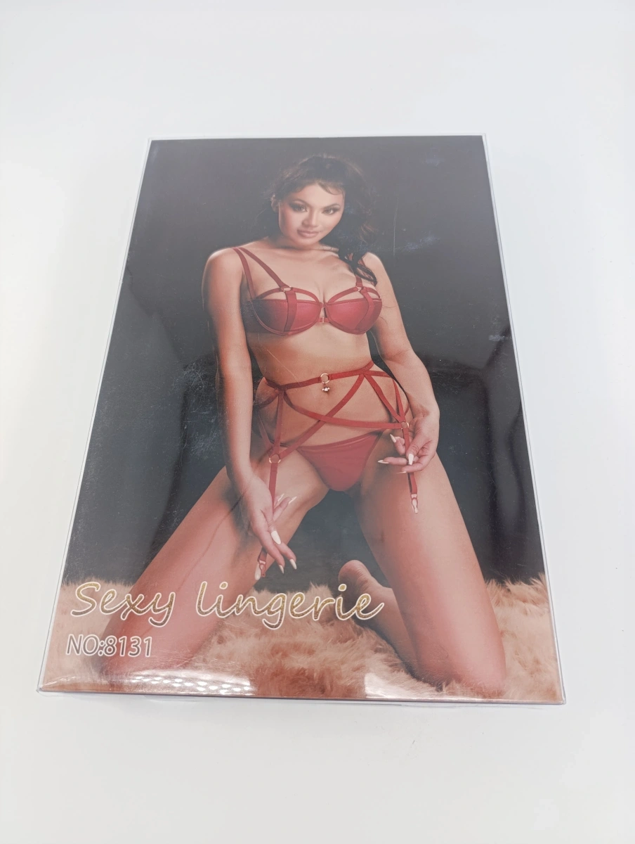 Set Lenjerie 3 Piese Temptation Lines, Rosu, S/M, #6, Erotic24.ro