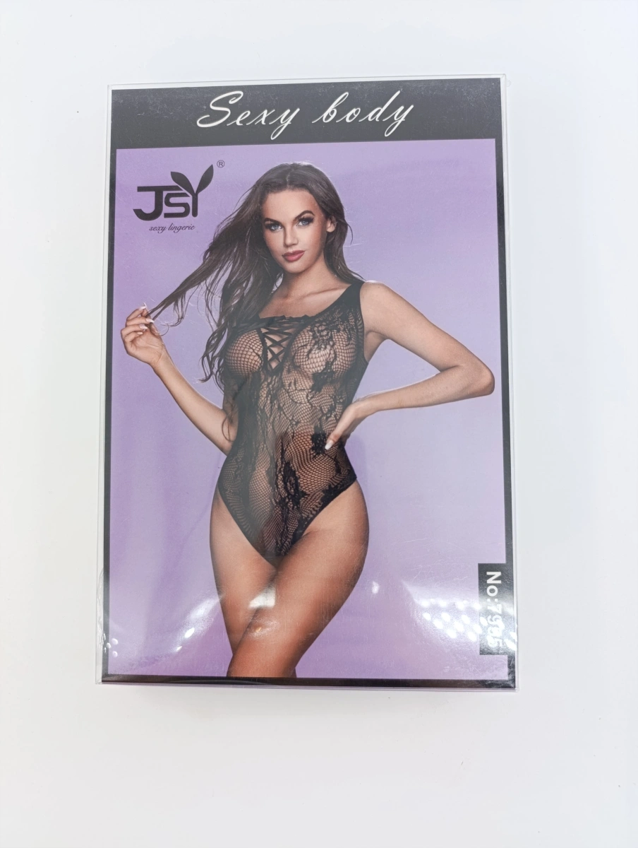 Body Sexy Laced Bloom, Negru, S-L, #6, Erotic24.ro