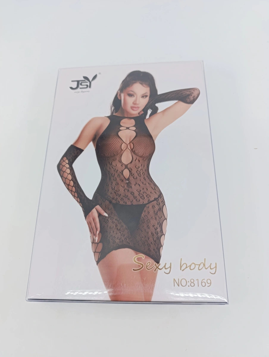 Rochie Sexy Elastica cu Maneci Lungi, Negru, S-L, #6, Erotic24.ro