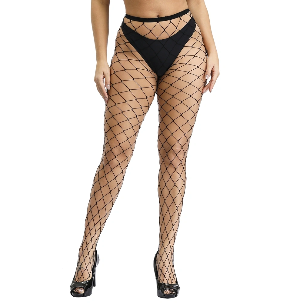 Set 4 Ciorapi din Plasa Fishnet, Negru, S-L, Nr. 6, Erotic24.ro