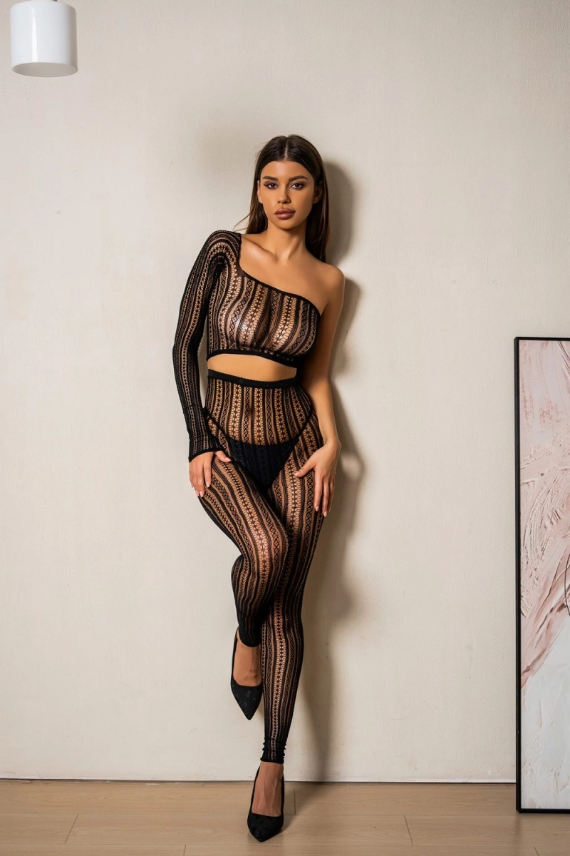 Set Lenjerie 2 Piese Marta, Negru, S-L, Nr. 5, Erotic24.ro