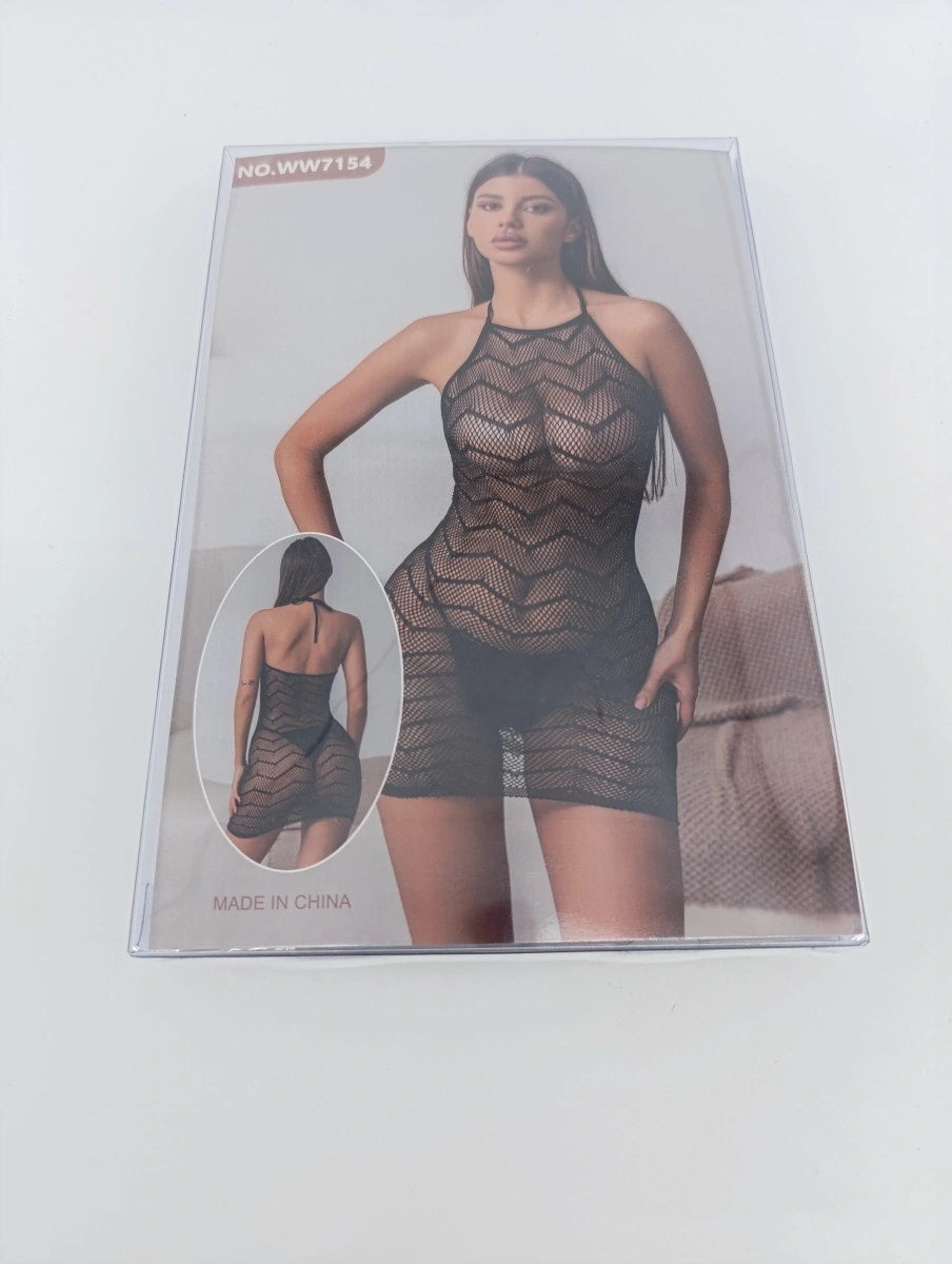 Rochie Mini Elastica Iris, Negru, S-L, #6, Erotic24.ro