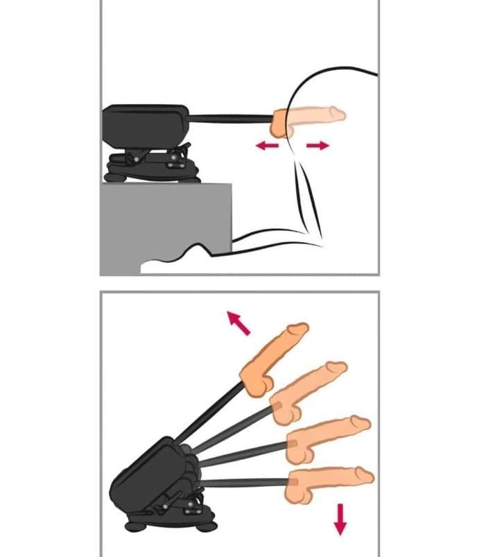 Masina de Sex cu 3 Accesorii, Remote Control, 10 Moduri Impingere, 33 Viteze, Nr. 8, Erotic24.ro