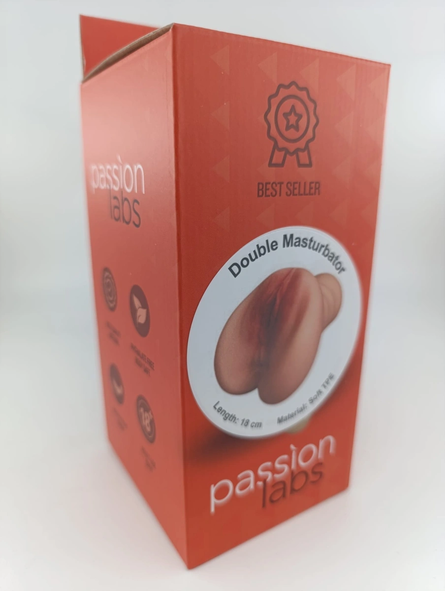 Masturbator No. 04 Vagin&Anus, Material Realist TPE, Super Moale, Maro, 18 cm, Passion Labs, #6, Erotic24.ro