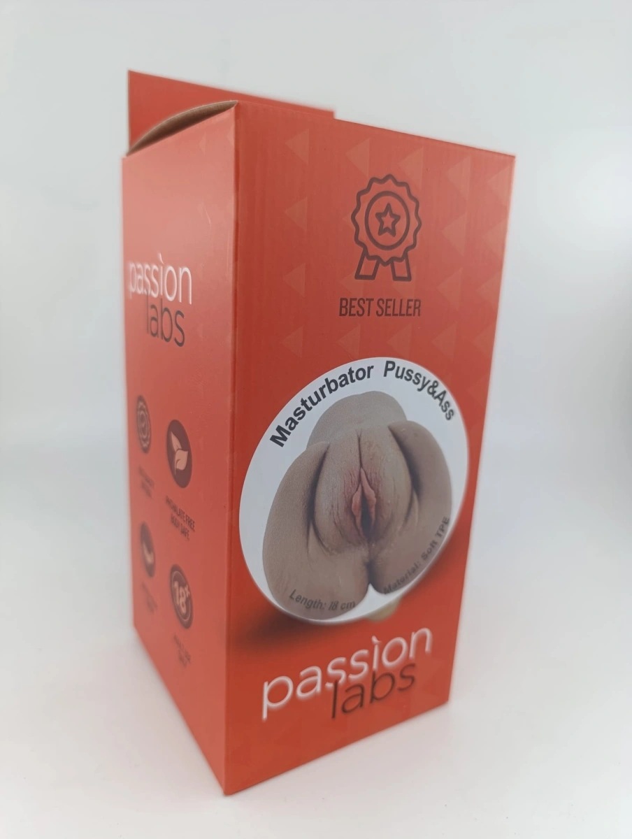 Masturbator No. 02 Vagin&Anus, Material Realist TPE, Super Moale, Maro, 18 cm, Passion Labs, #5, Erotic24.ro