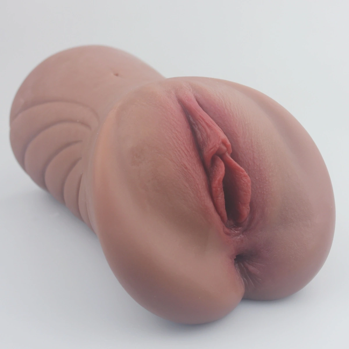 Masturbator No. 06 Vagin&Anus, Material Realist TPE, Super Moale, Maro, 17 cm, Passion Labs