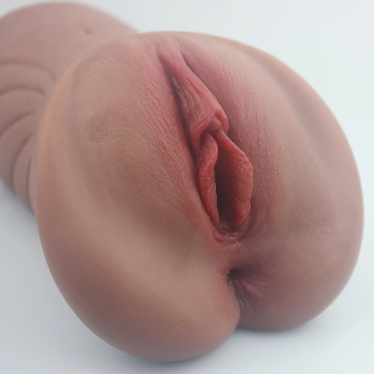 Masturbator No. 06 Vagin&Anus, Material Realist TPE, Super Moale, Maro, 17 cm, Passion Labs, Nr. 2, Erotic24.ro