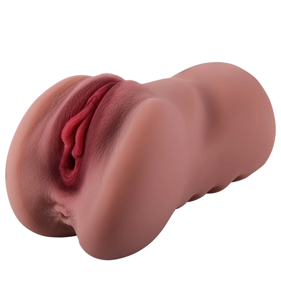 Masturbator No. 10 Vagin&Anus, Material Realist TPE, Super Moale, Maro, 16 cm